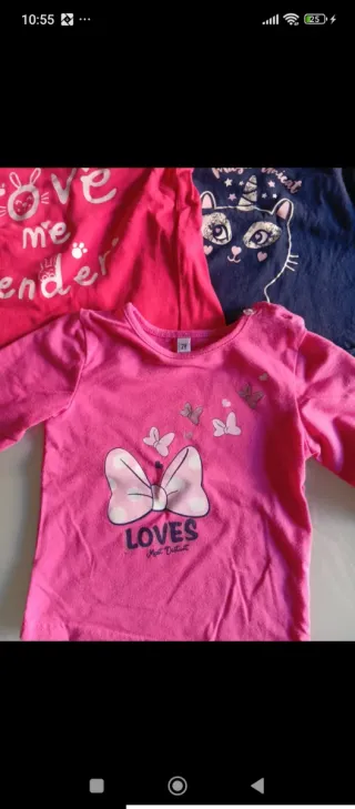 Lote 3 camisetas niña