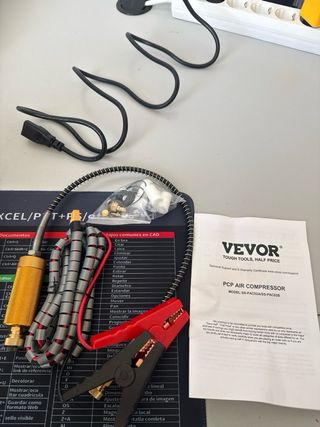 Compresor PCP VEVOR 300W 4500PSI + Accesorios