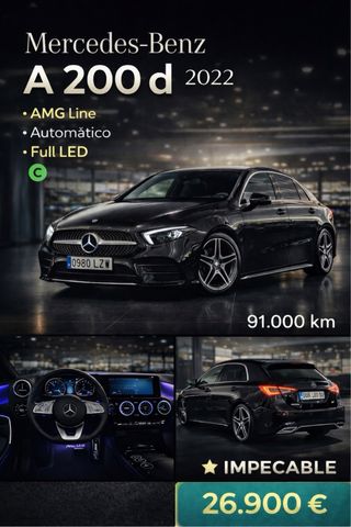 Mercedes A200d AMG Line 2022|Automático |Impecable