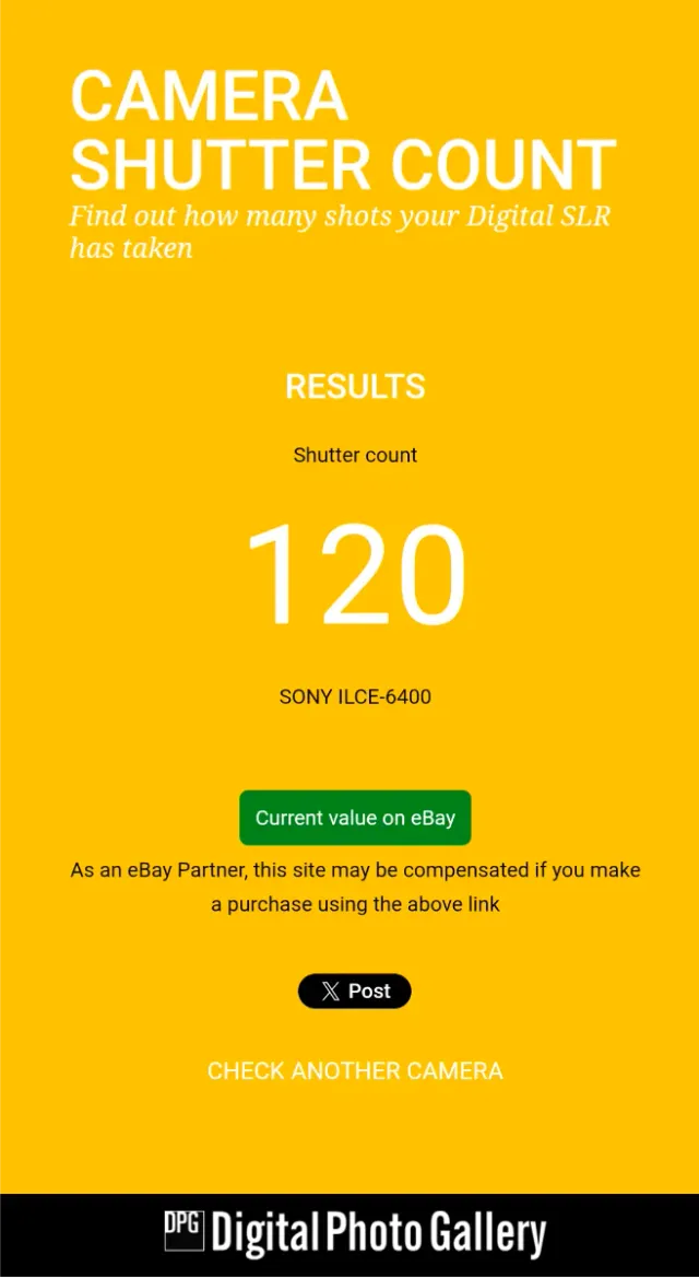 Sony A6400 (120 Disparos)