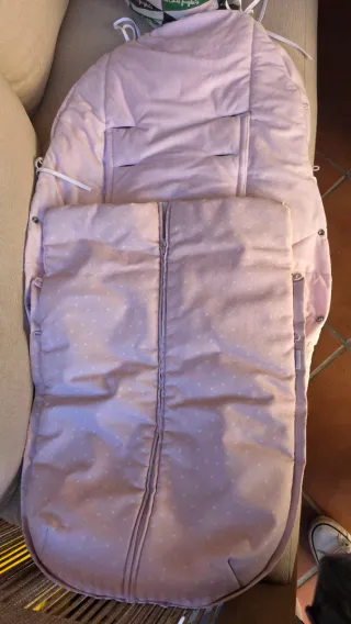 Saco de invierno rosa silla bebé