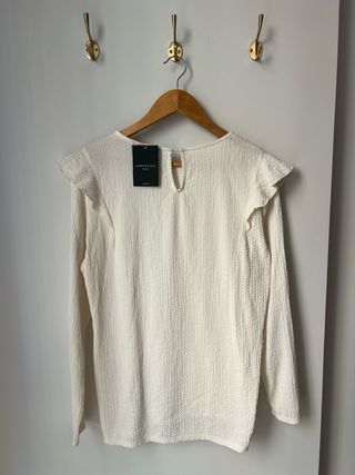 Blusa Cortefiel Crema Talla L/XL