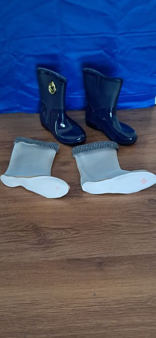 Botas de agua azul talla 37-38