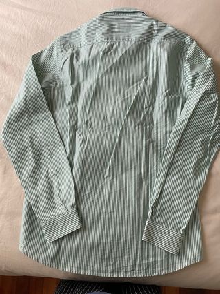Camisa de rayas verde Zara Talla s