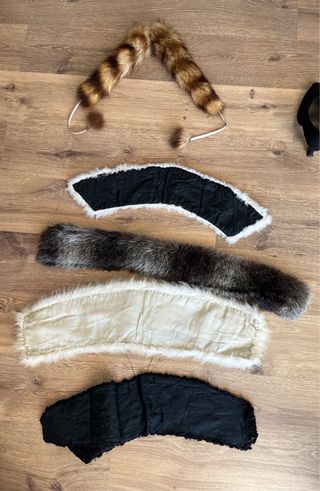 Golas Estolas de pelo verdadeiro vintage