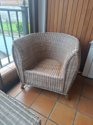 Conjunto Muebles Jardín Ratán Marrón