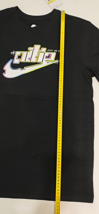 Camiseta Nike Negra Talla S Logo Multicolor