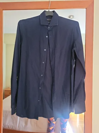 Camisa Massimo Dutti Azul Talla S
