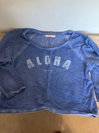 Top crop azul Aloha