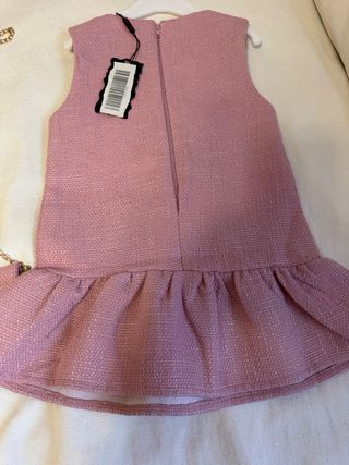 Vestido pichi rosa niña con bolso T2