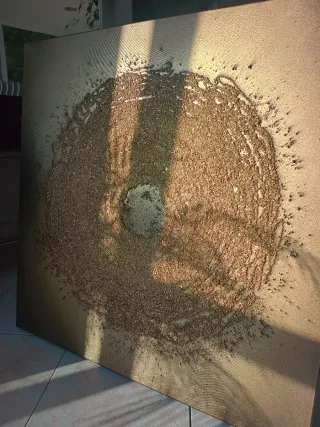 Quadro Textura Feito à Mão 100x100