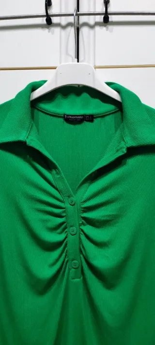 Top donna manica lunga verde taglia S