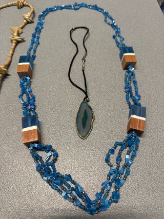 Lotto Collane Blu e Beige 5 pz