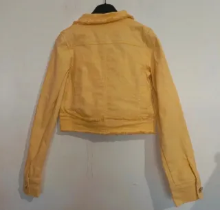 Giacca corta jeans gialla taglia S