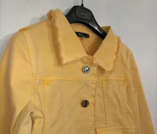 Giacca corta jeans gialla taglia S