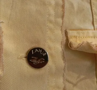 Giacca corta jeans gialla taglia S