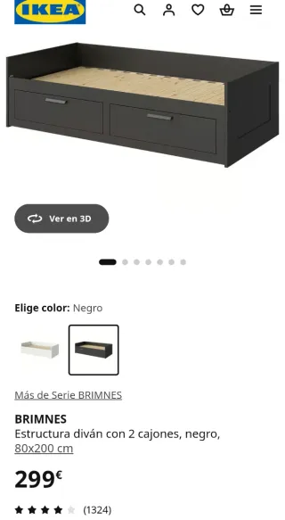 Sofá Cama Diván BRIMNES Ikea + Colchón