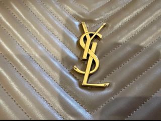 Borsa YSL Beige Trapuntata con Zip