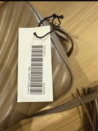 Borsa YSL Beige Trapuntata con Zip