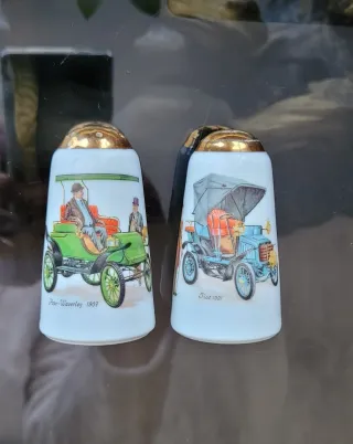 Juego 5 posavasos + 2 saleros/pimenteros