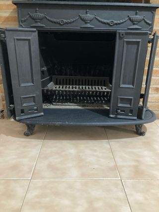Chimenea Hierro Fundido Clásica Leña