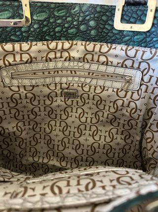 Borsa modello Guess donna verde e grigio