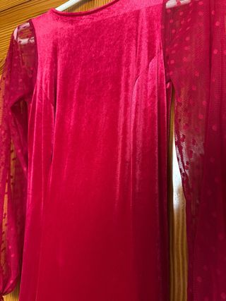 Vestido Flamenco Terciopelo Rojo.
