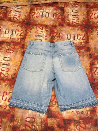 Pantalón Corto Flared Azul Tejano