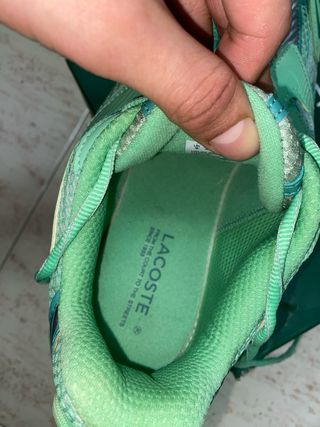 Zapatillas Lacoste Verde y Plata