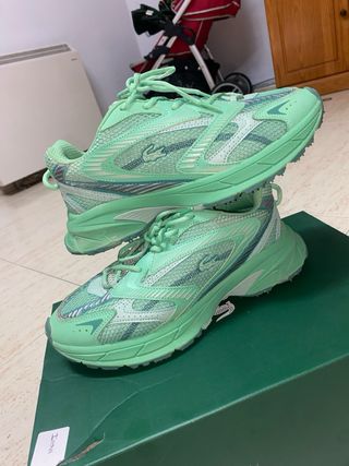 Zapatillas Lacoste Verde y Plata