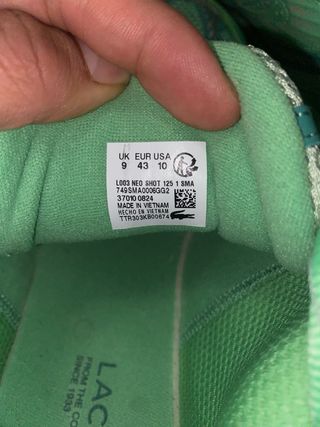 Zapatillas Lacoste Verde y Plata