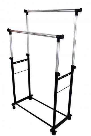 Appendiabiti Doppio Regolabile in Acciaio 160cm