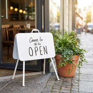 Cartello Open Closed Bifacciale Vintage Acciaio