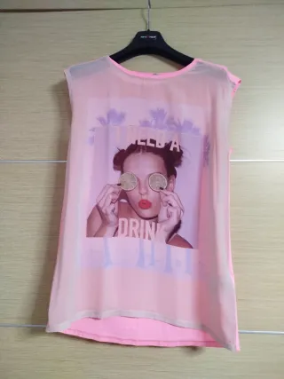 T-shirt donna rosa taglia unica