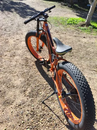Bicicleta Fat Bike Naranja Doble Suspensión