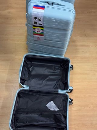 Juego 3 maletas azul claro 10, 20 y 23 kg