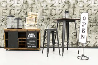 Cartello Open Closed Bifacciale in Acciaio 120cm