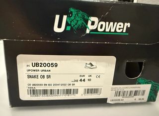 Scarpe U-Power bianche e verdi nuove