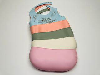 Babero Silicona Blanco con Bolsillo