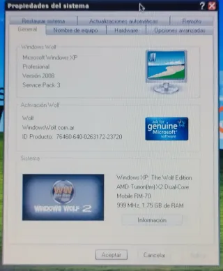 Toshiba L300 - XP Profesional