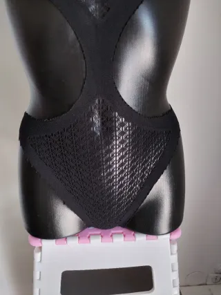 Body gotico nero semitrasparente elastico