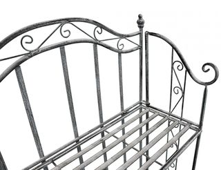 Scaffale Provenzale Ferro 3Ripiani Bianco Ossidato