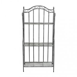 Scaffale Provenzale Ferro 3Ripiani Bianco Ossidato