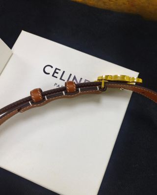 Cinturone Celine Marrone e Dorato