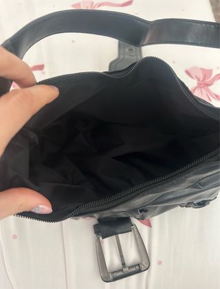 Bolso negro vintage hebilla Y2K