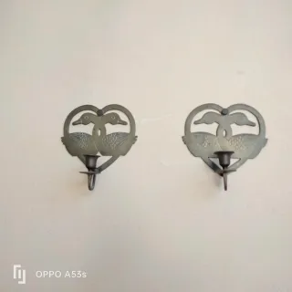 Candelabros de bronce con diseño de cisnes