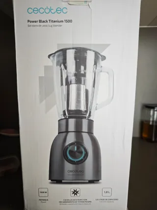 Batidora Vaso Cecotec Power black Titanium 1500