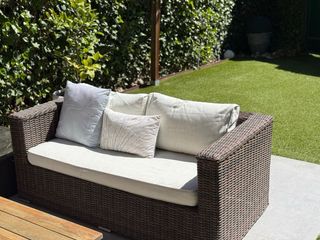 Sofá jardín 2 plazas ratan sintetico