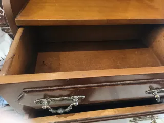 Cama individual de madera 105 cm y mesilla