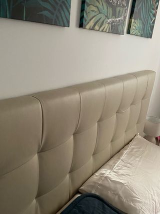 Cabecero Beige Piel Sintética